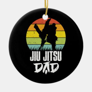Manar Retro Jiu Jitsu Pappa BJJ Far MMA Jujitsu Julgransprydnad Keramik