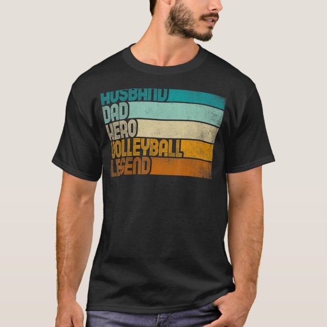 Manar Retro Make Pappa Hero Volleyball Legend T Shirt (Framsida)