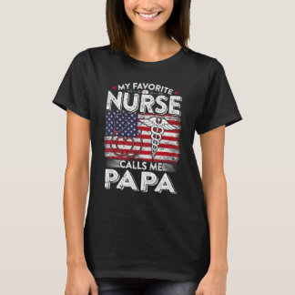 Manar Retro Min favoritsjuksköterska kallar mig Pa T Shirt