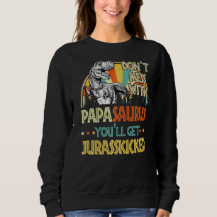 Manar Retro Papasaurus Dinosaur Rex Vintage Far" T Shirt