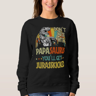 Manar Retro Papasaurus Dinosaur Rex Vintage Far" T Shirt