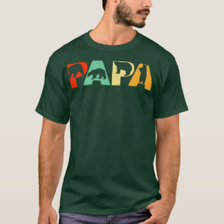 Manar Retro Pappa Bear Pappa Funny Bear Pappa Far  T Shirt
