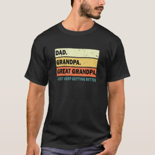 Manar Retro Pappa Grandpa Underbar Grandpa Fars da T Shirt