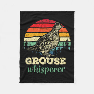 Manar Retro Ruffed Grouse Whisperer Bird Hunting B Fleecefilt