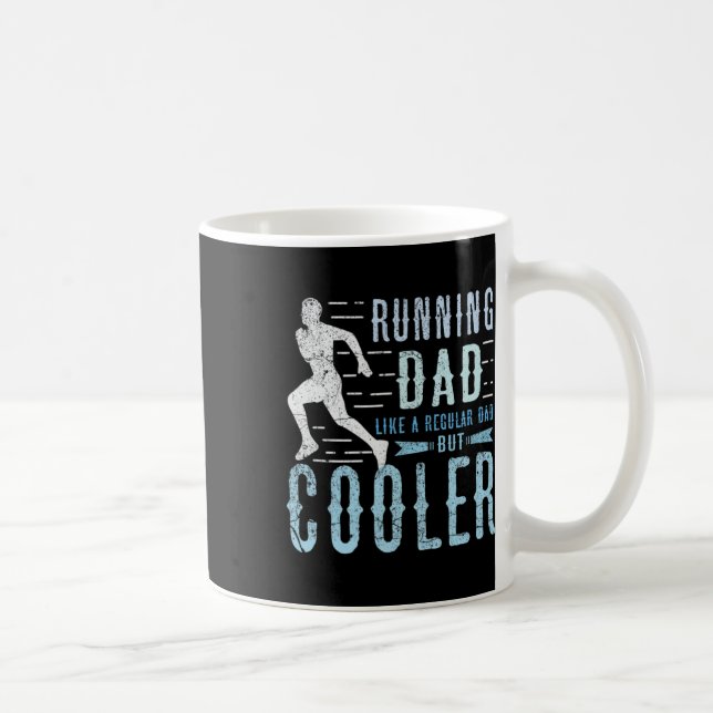 Manar Retro Running Pappa Apparel Fars dag Birthd Kaffemugg (Höger)
