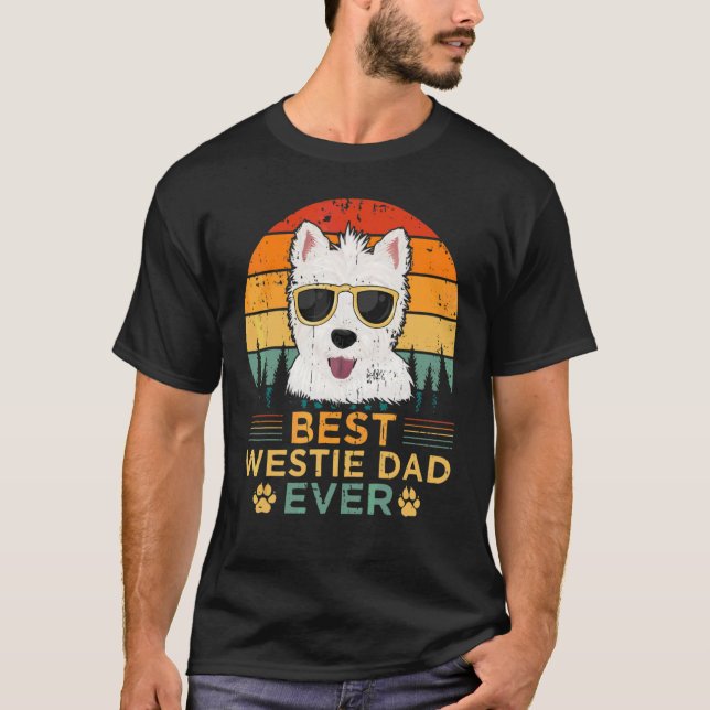 Manar Retro Stil, bästa Väst Pappa någonsin Fars d T Shirt (Framsida)