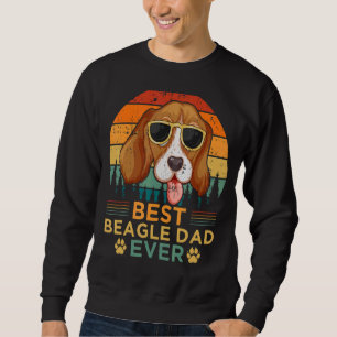 Manar Retro Stil Best Beagle Pappa Alltid Fars dag Lång Ärmad Tröja