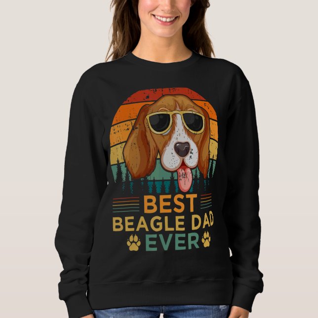 Manar Retro Stil Best Beagle Pappa Alltid Fars dag T Shirt (Framsida)