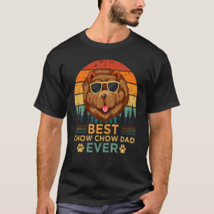 Manar Retro Stil Best Chow Chow Pappa någonsin Far T Shirt