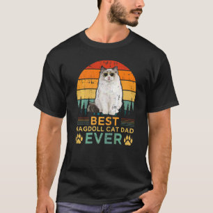 Manar Retro Stil Best Ragdoll Cat Pappa någonsin F T Shirt