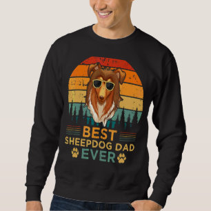 Manar Retro Stil Best Sheepdog Pappa hela Far Lång Ärmad Tröja