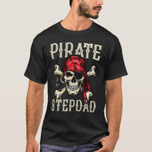 Manar Retro Stil Skull Skeleton Pirat Stepdad Tjoc T Shirt