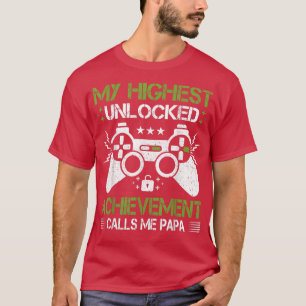Manar Retro Stil Video Game Älskare Gamer Pappa Fa T Shirt