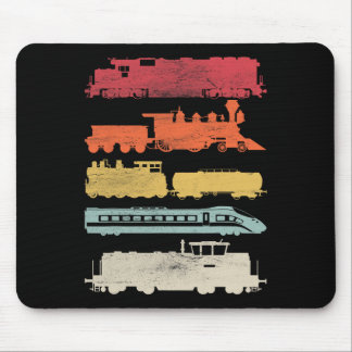 Manar Retro Tåg Älskare Vintage Järnväg Tåg Ch Musmatta