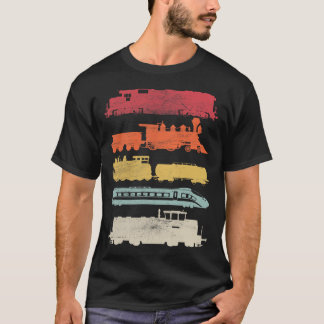 Manar Retro Tåg Älskare Vintage Järnväg Tåg Ch T Shirt