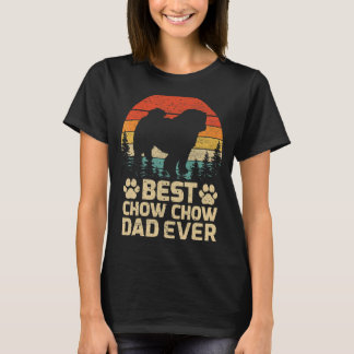 Manar Retro Vintage Best Chow Chow Pappa ever Far" T Shirt