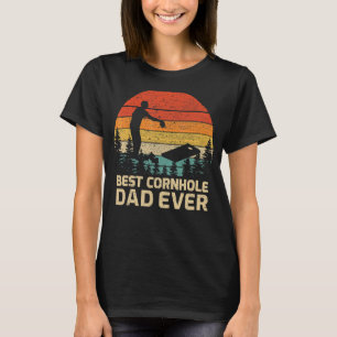 Manar Retro Vintage Best Cornhole Pappa Alle Far T Shirt