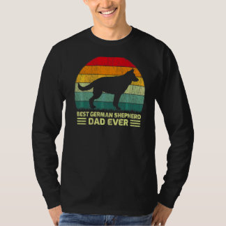 Manar Retro Vintage Best German Shepherd Pappa Now T Shirt