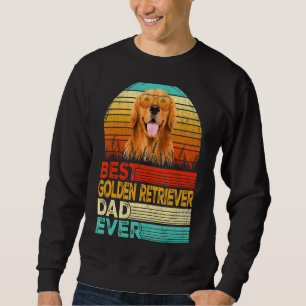 Manar Retro Vintage Best Golden Retriever Pappa nå Lång Ärmad Tröja