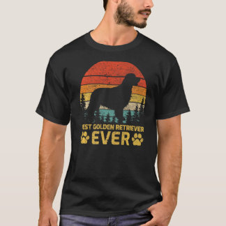 Manar Retro Vintage Best Golden Retriever Pappa nå T Shirt