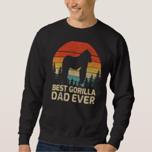 Manar Retro Vintage Best Gorilla Pappa AldriFar Lång Ärmad Tröja