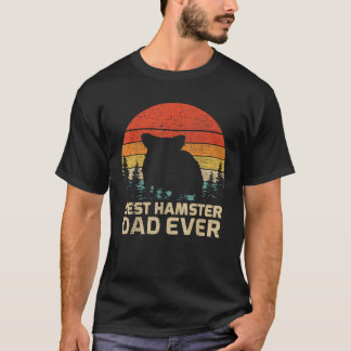 Manar Retro Vintage Best Hamster Pappa Aldrig Far T Shirt