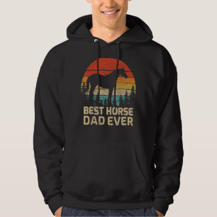 Manar Retro Vintage Best Horse Pappa Alltid Far Da Hoodie