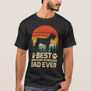 Manar Retro Vintage Best Miniature Schnauzer Pappa T Shirt