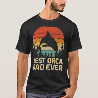 Manar Retro Vintage Best Orca Pappa Aldrig Fars da T Shirt