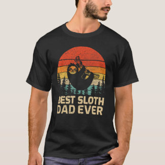 Manar Retro Vintage Best Sloth Pappa AldriFar Da T Shirt