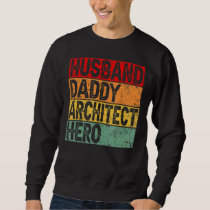 Manar Retro Vintage Make pappa Architect Far' Lång Ärmad Tröja