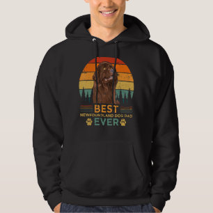Manar Retro Vintage Sunset Best Newfoundland Hund Hoodie