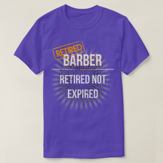 Manar Retrött Barber Pension Gift for Barbers T Shirt (Design framsida)