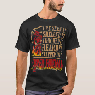 Manar Retrött Fireman Firefighter Ax Fire Gift T Shirt