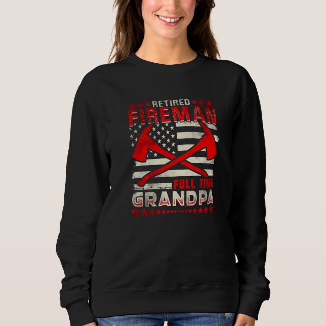 Manar Retrött Fireman Fullt Time Grandpa 2 T Shirt (Framsida)