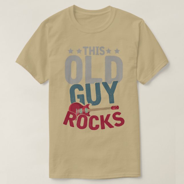 Manar Retrött Guitarist Rock musik Guitar Player F T Shirt (Design framsida)