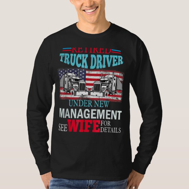Manar Retrött Lastbil Driver Manage för att hanter T Shirt (Framsida)