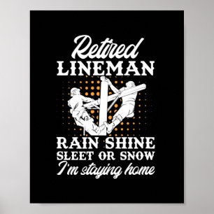 Manar Retrött Lineman LineWorkers Pension Poster