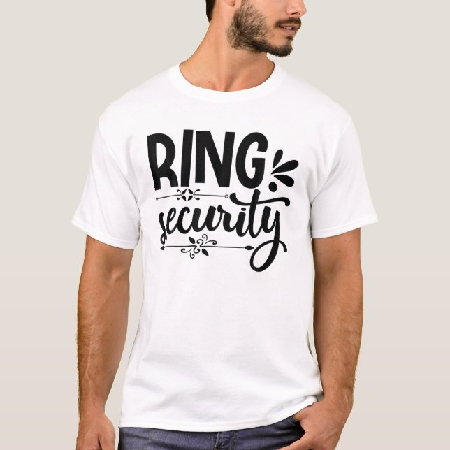Manar Ring Security Förlovning Bröllop Matching Ba T Shirt (Framsida)