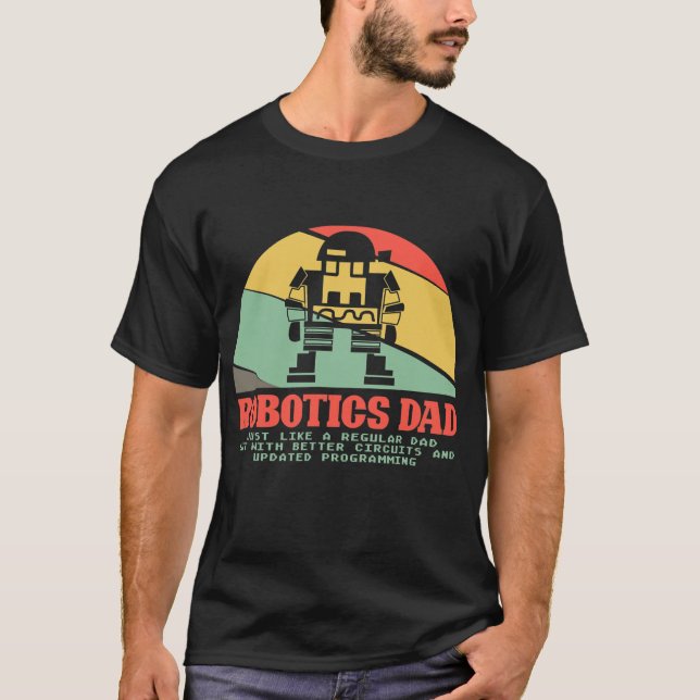 Manar Robotics Pappa AI Robot Engineering Ingenjör T Shirt (Framsida)