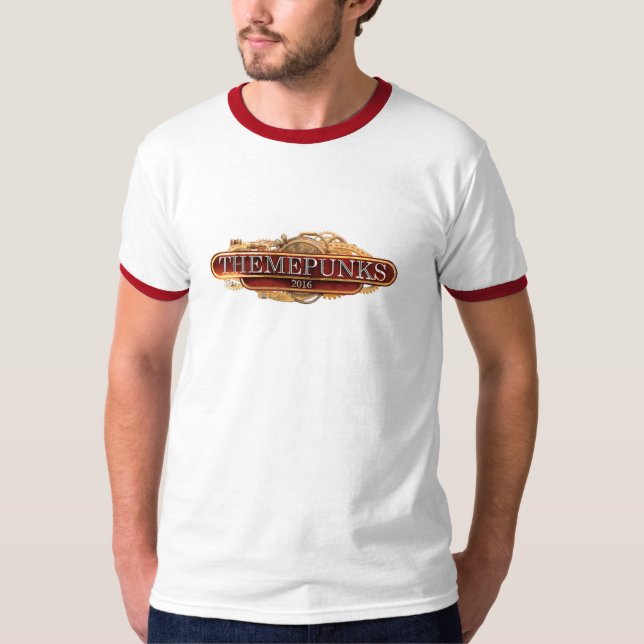 Manar röd Ringer för stort festtält Tee Shirt (Framsida)