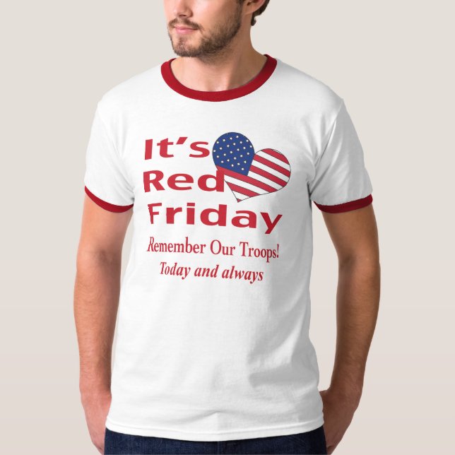 Manar röda fredag tröja (Framsida)