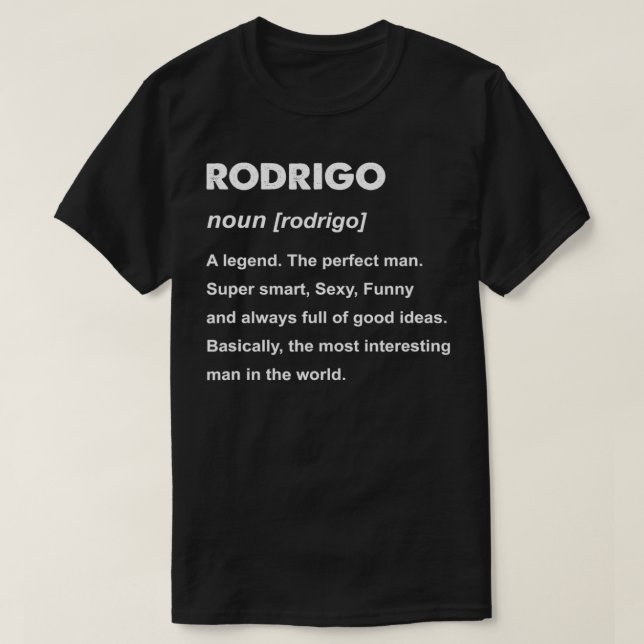 Manar Rodrigo Namn T Shirt (Design framsida)