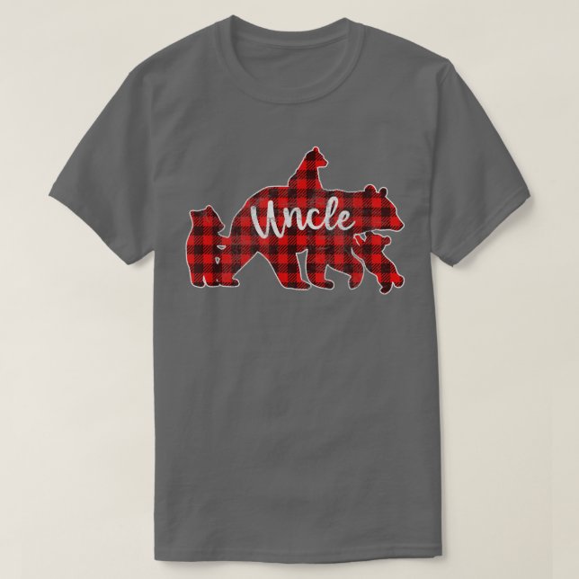 Manar rödspäckat farbror Björn med 3 Unge farbror  T Shirt (Design framsida)