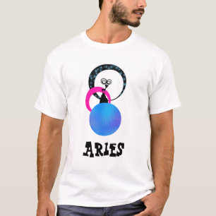 *~*manar rolig gullig fånig för Zodiac för vit T Shirt