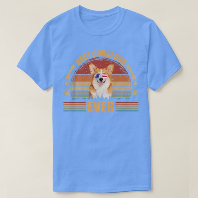 Manar Rolig hund Pappa Fars dag, bästa Corgi Pappa T Shirt (Design framsida)