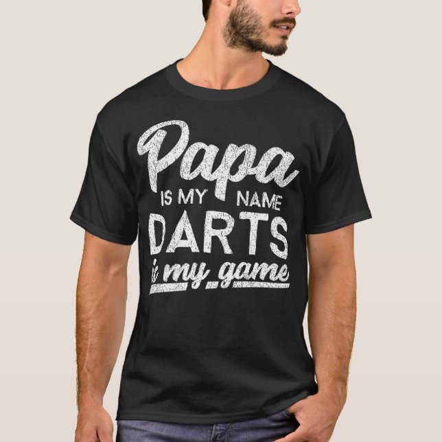 Manar Rolig tröja Darts Pappa Gift T-Shirt (Framsida)