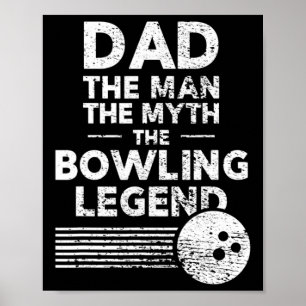 Manar Roligt Bowling för Pappa, mannen på myten Poster