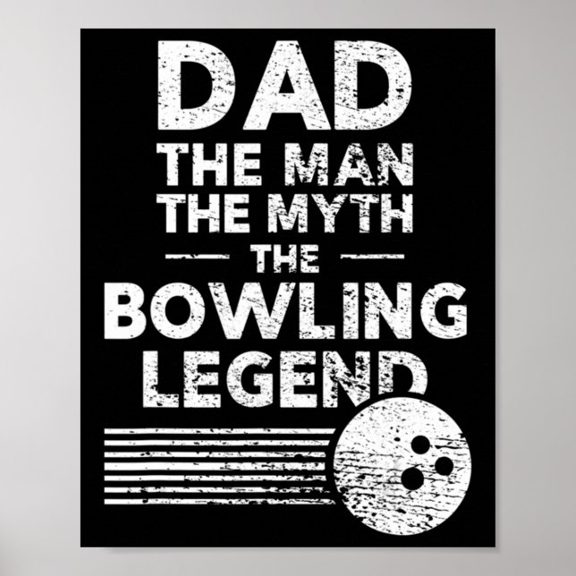 Manar Roligt Bowling för Pappa, mannen på myten Poster (Framsidan)