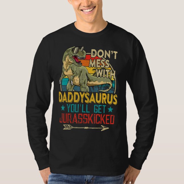 Manar Roligt Distress pappa Dinosaur Rex Saurus Fa T Shirt (Framsida)